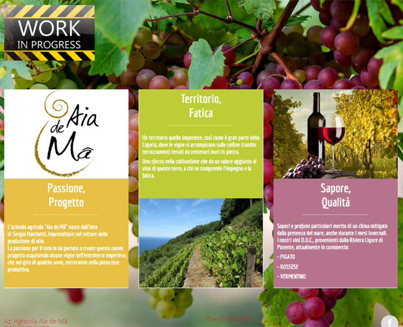 Az. Agr. Aia de Ma.<br><a href=http://www.aiadema.wine target=_blank>www.aiadema.wine</a>