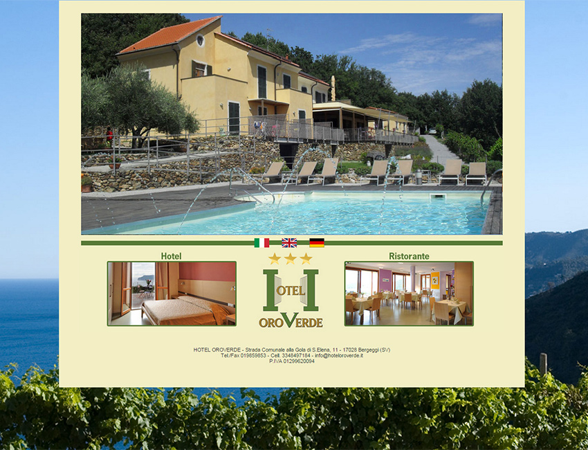 Splendido hotel con piscina immerso nel verde sulle alture di Bergeggi (SV).<br><a href=http://www.hoteloroverde.it target=_blank>www.hoteloroverde.it</a>